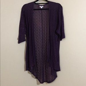 Purple lace small lularoe Lindsay Kimono